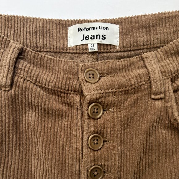 Reformation Cynthia High-Rise Straight Long Corduroy Pants - Picture 5 of 6